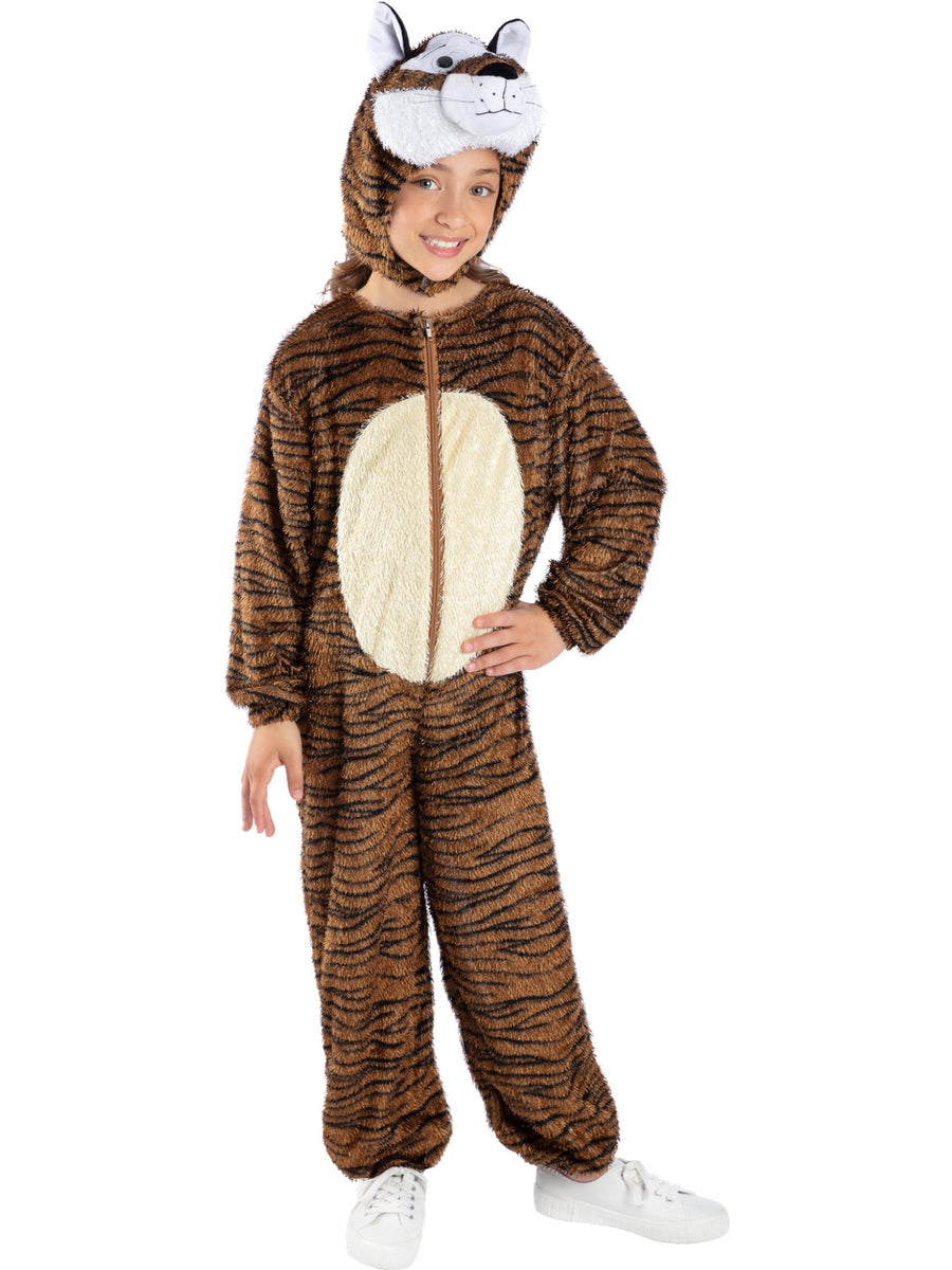 Smiffys Tigerkostüm für Kinder mit Overall und Kapuze – Produktansicht