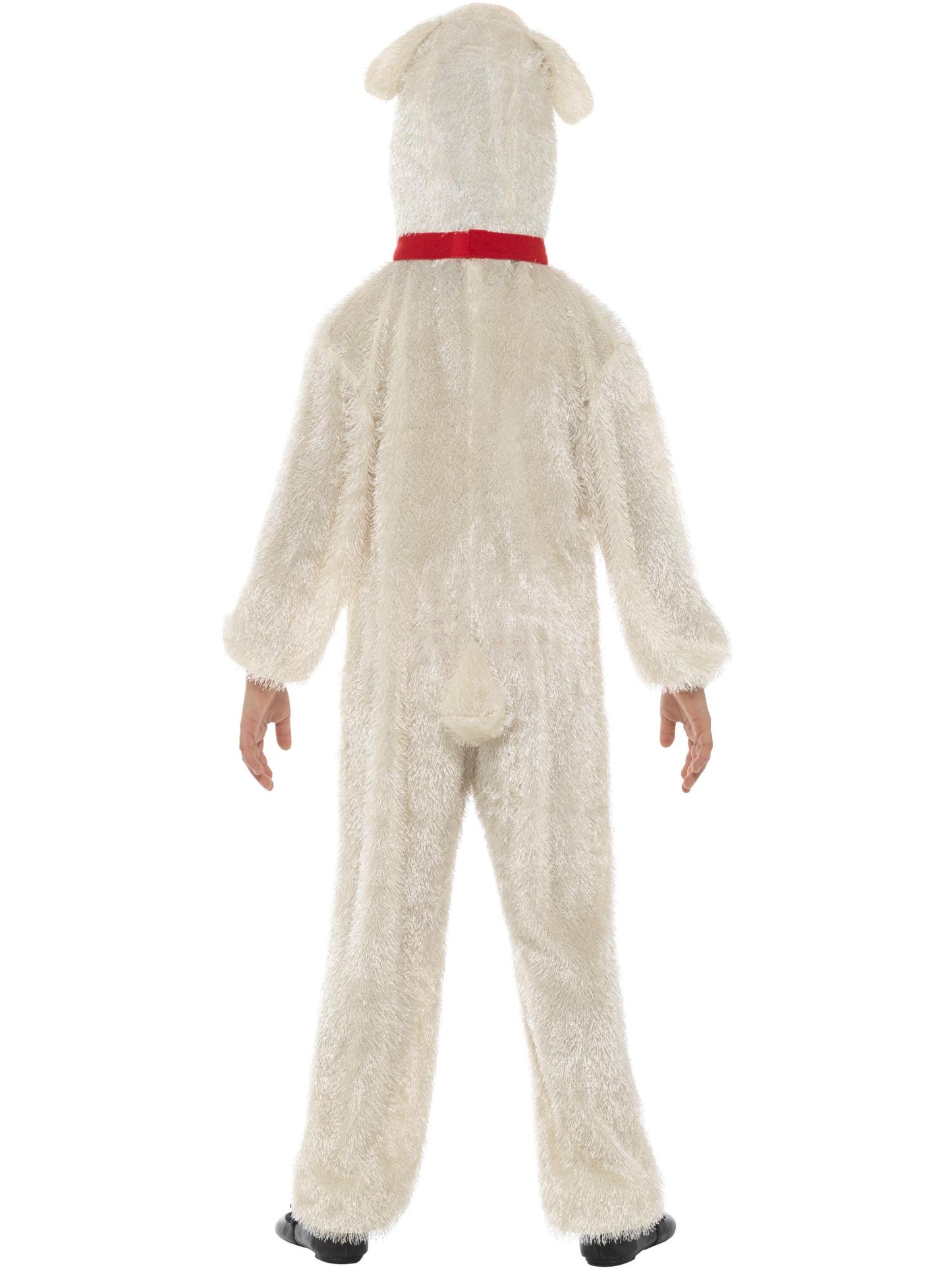Smiffys Animal-Lammkostüm für Kinder in Creme mit Overall und Kapuze – Detailansicht