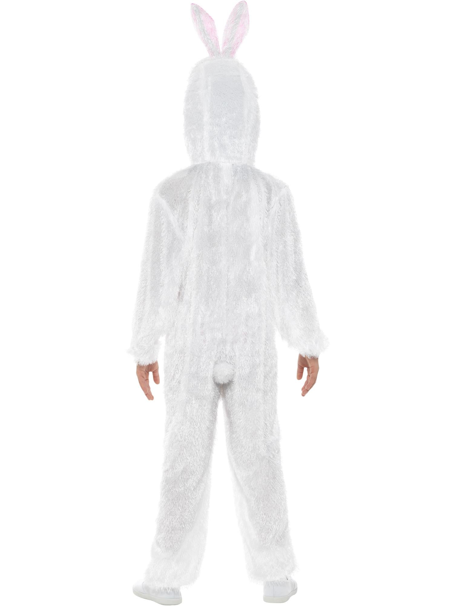 Smiffys Animal Bunny Kostüm für Kinder in Weiss mit Overall und Kapuze – Detailansicht