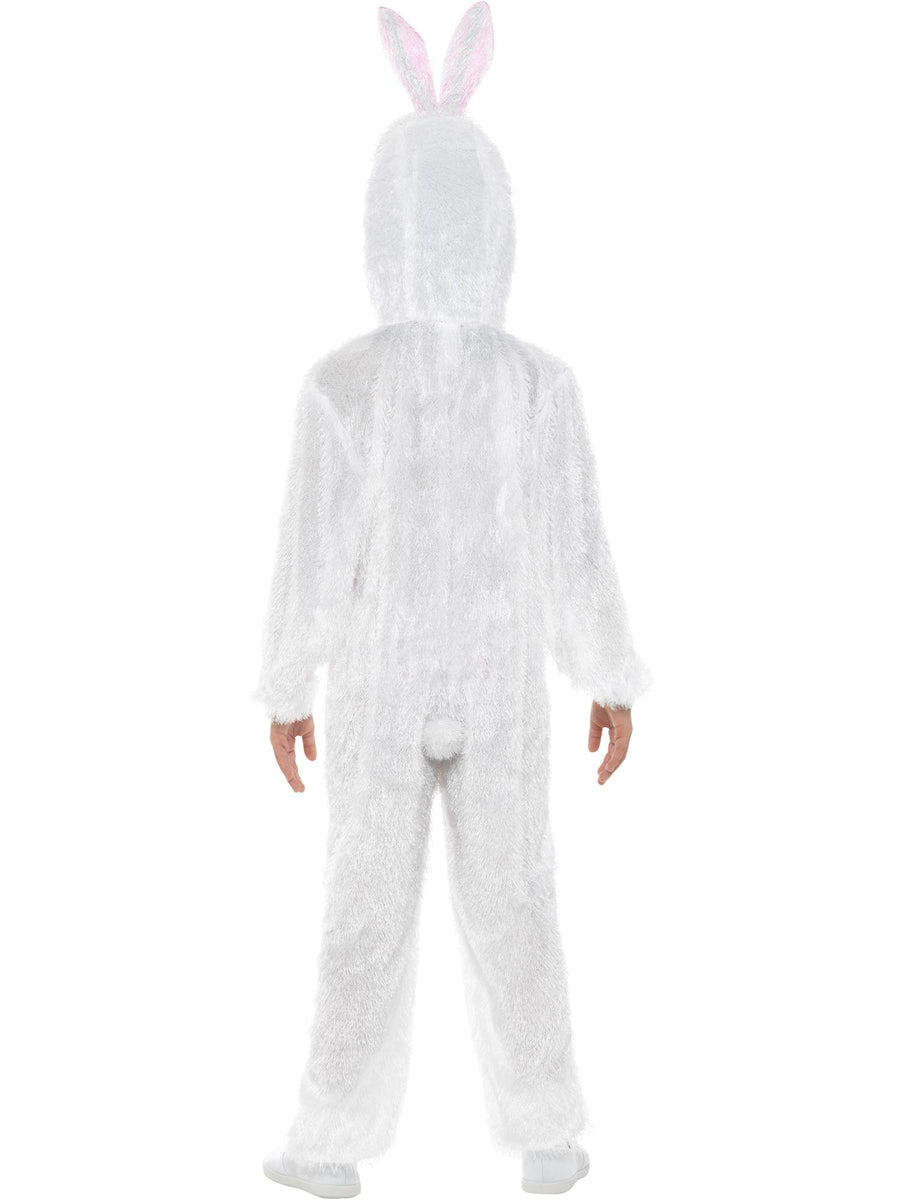Smiffys Animal Bunny Kostüm für Kinder in Weiss mit Overall und Kapuze – Detailansicht