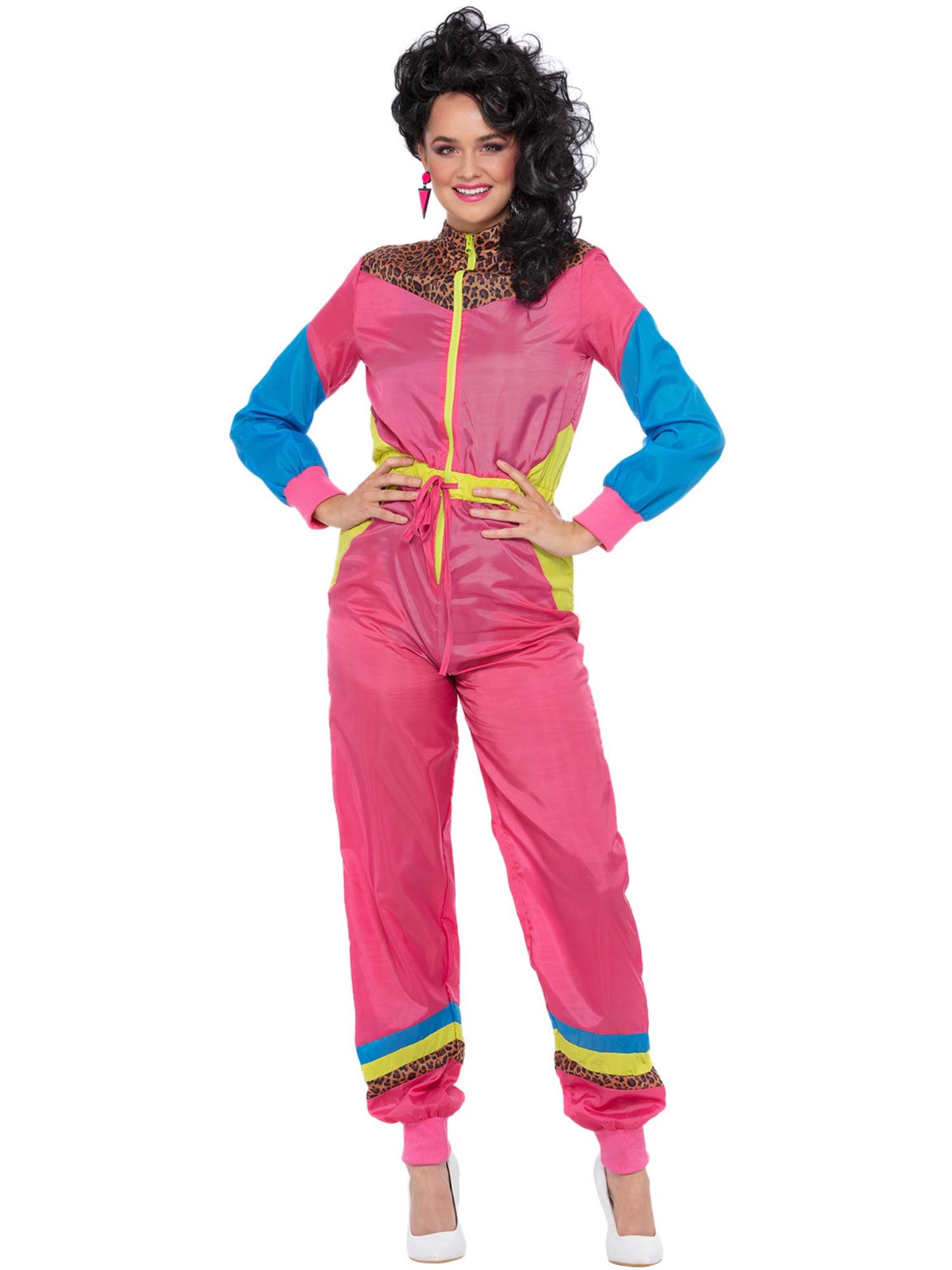 Smiffys 1980S 80s Colour Block Ski Shell Suit Costume CS für Damen