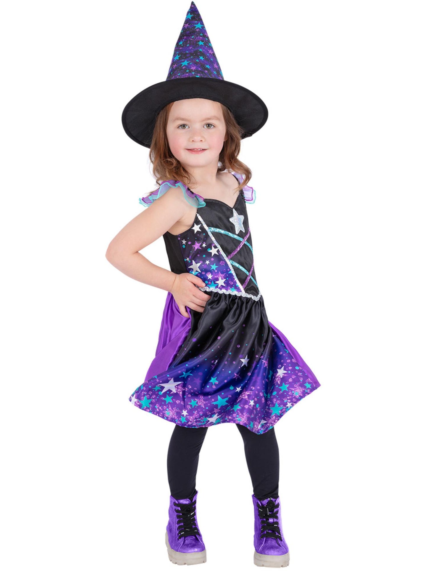 Smiffys Starry Night Witch Costume CS für Mädchen