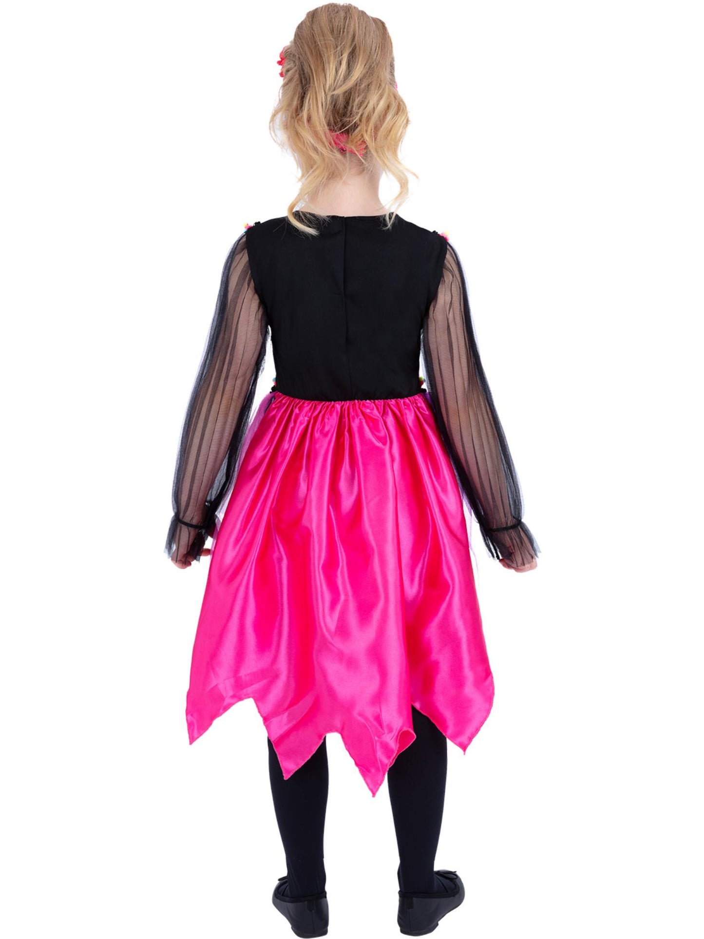 Smiffys DOTD Day of the Dead Pom-Pom Costume CS für Mädchen