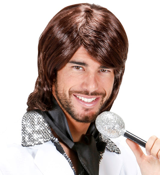 70s Pop Star Benny Perücke im Retro-Stil für Fasnacht und Karneval