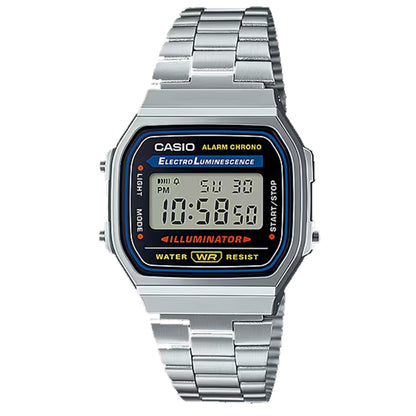 CASIO COLLECTION & VINTAGE CASIO Vintage ICONIC Classic Silver digitale Armbanduhr A168WA-1WDF – Produktansicht