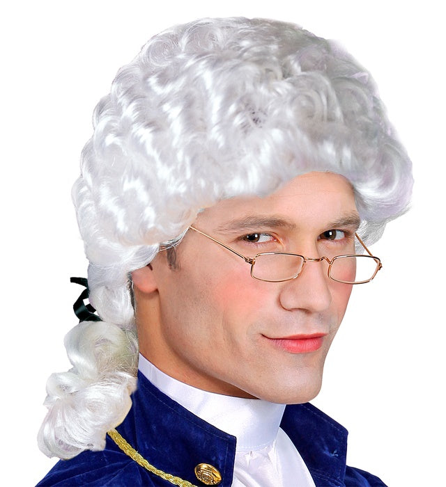 Elegante Marquis-Perücke in Box für Fasnacht und Karneval