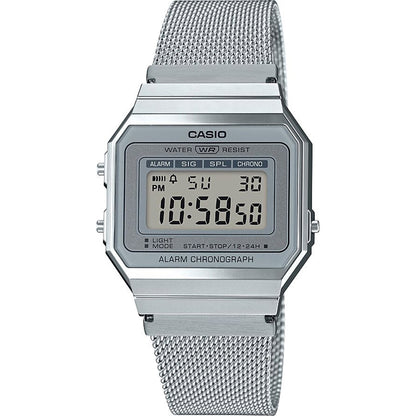 CASIO VINTAGE Mod. ICONIC SLIM DESIGN - SILVER MESH