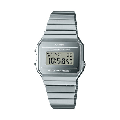 CASIO COLLECTION & VINTAGE CASIO Vintage A700WEV-7AEF Digitaluhr im Slim Design Silber – Produktansicht