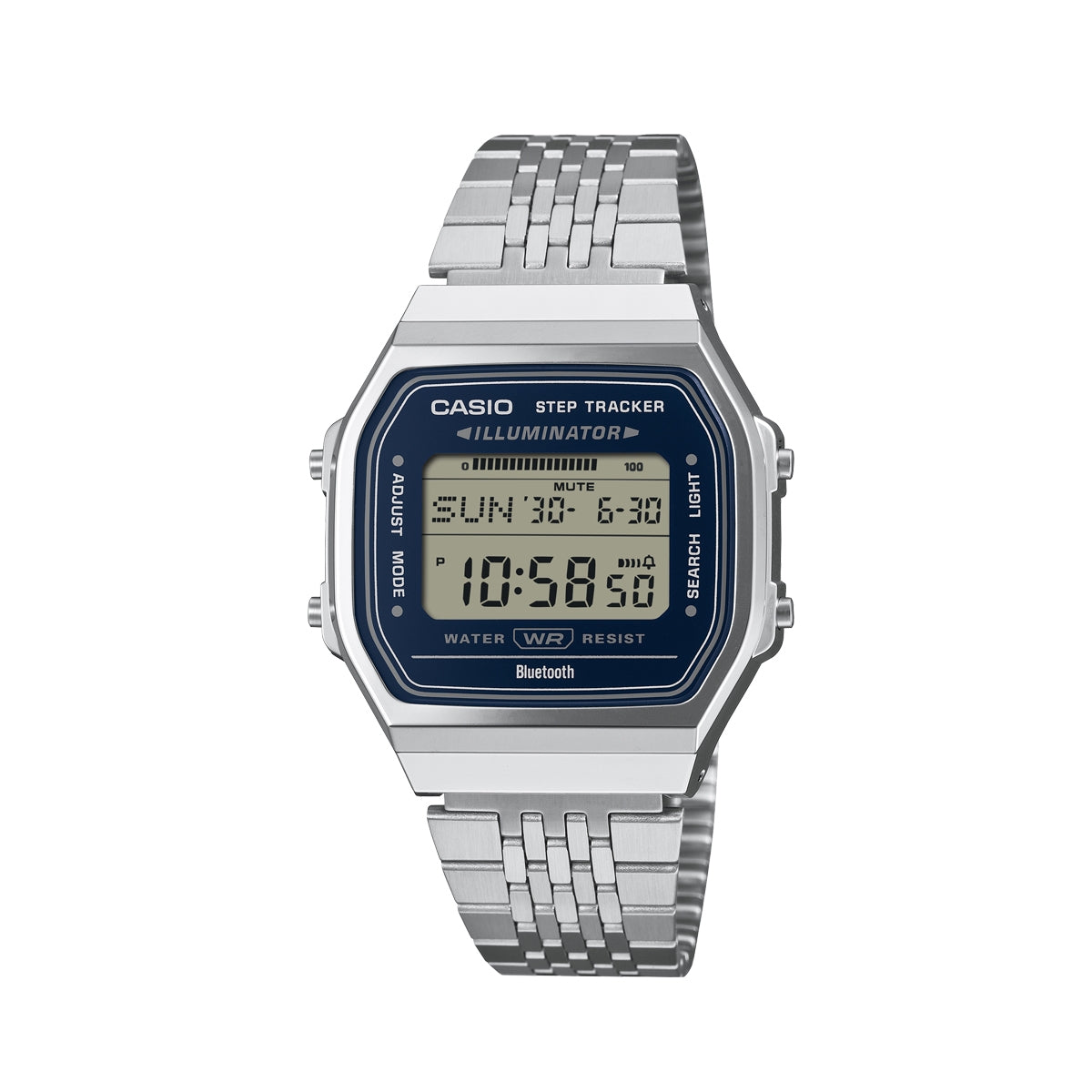 CASIO COLLECTION & VINTAGE CASIO Vintage ABL-100WE-2AEF Bluetooth-Uhr blau – Produktansicht