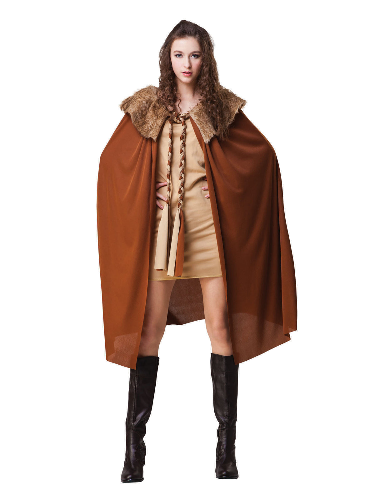 Rubies Cape Ladies Short Brown /Plush Collar Kostüm für Erwachsene für Damen