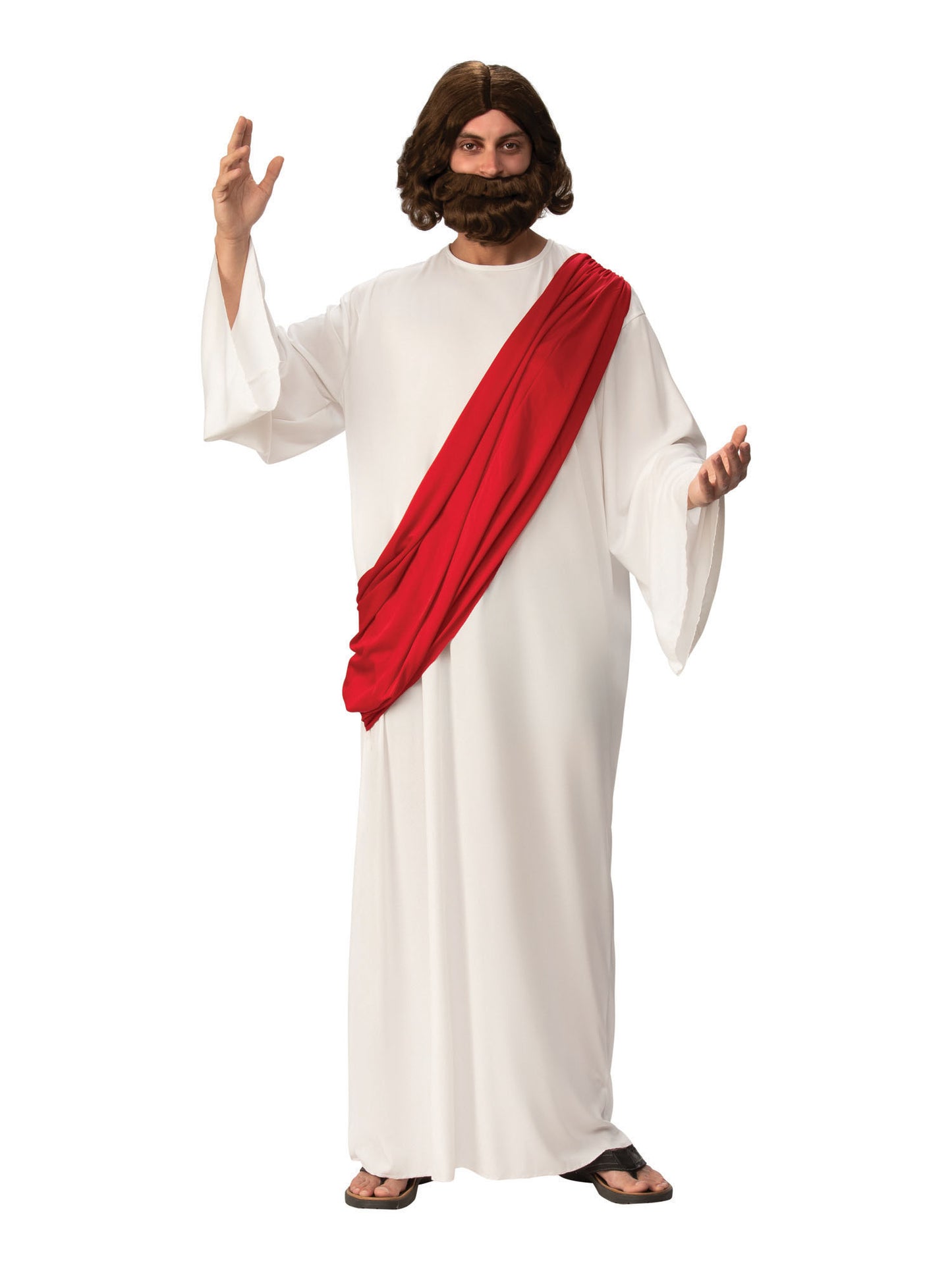 Rubies Jesus Kostüm für Herren mit Robe und Drapierung – Detailansicht