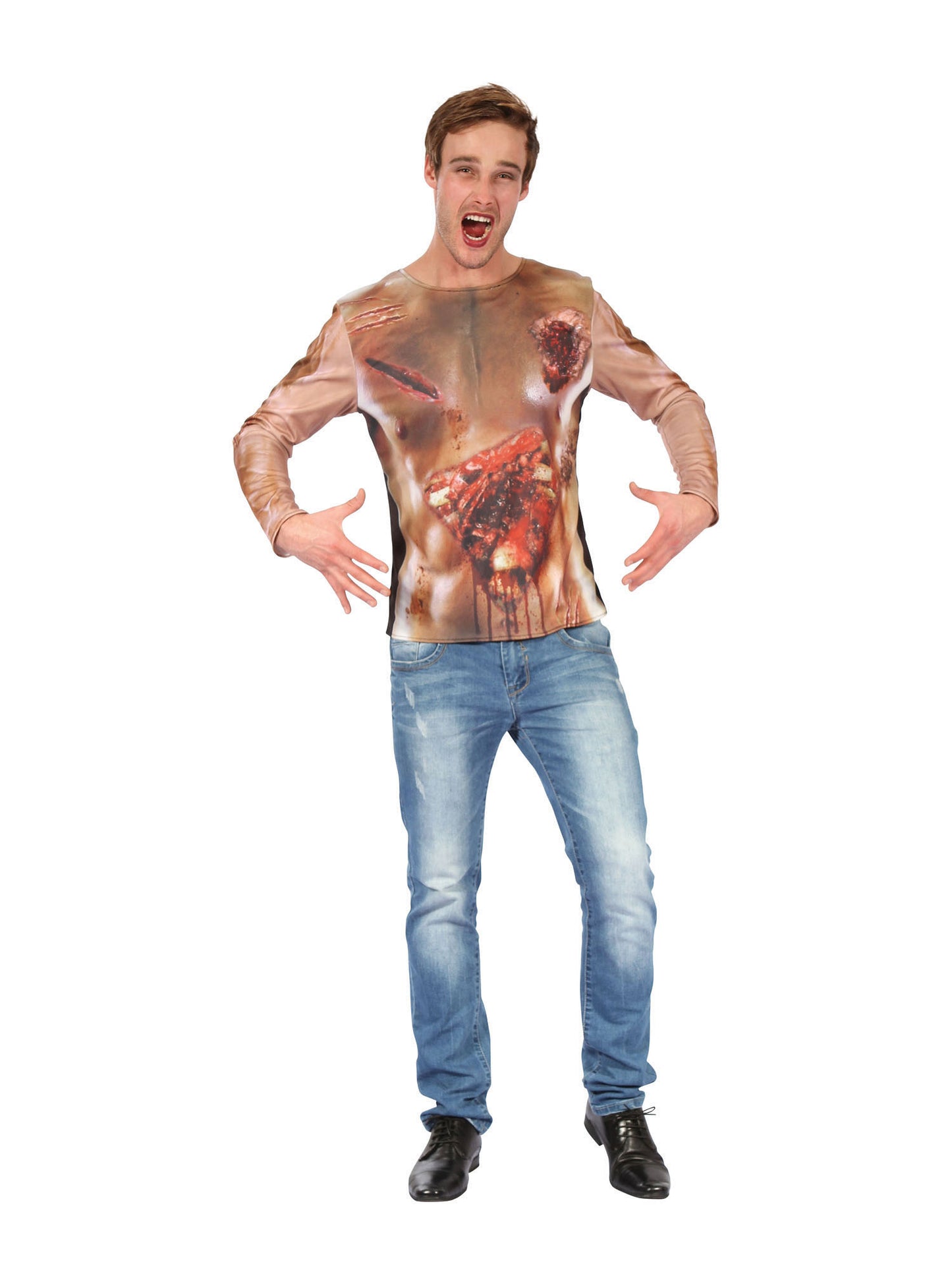 Rubies Zombie Man 3D-Print-Shirt-Kostüm für Herren