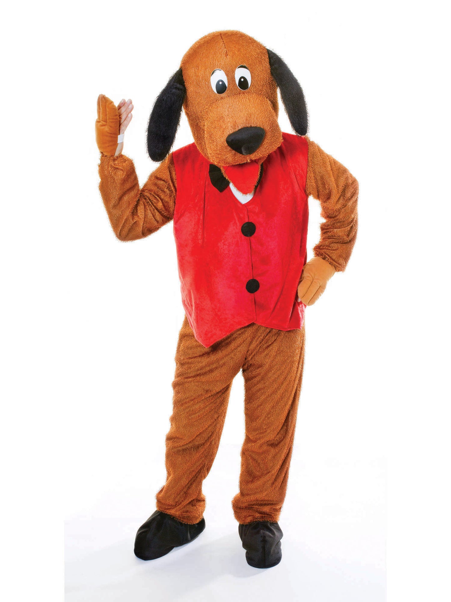 Rubies Big Head Dog Kostüm für Erwachsene mit Overall und grossem Hundekopf