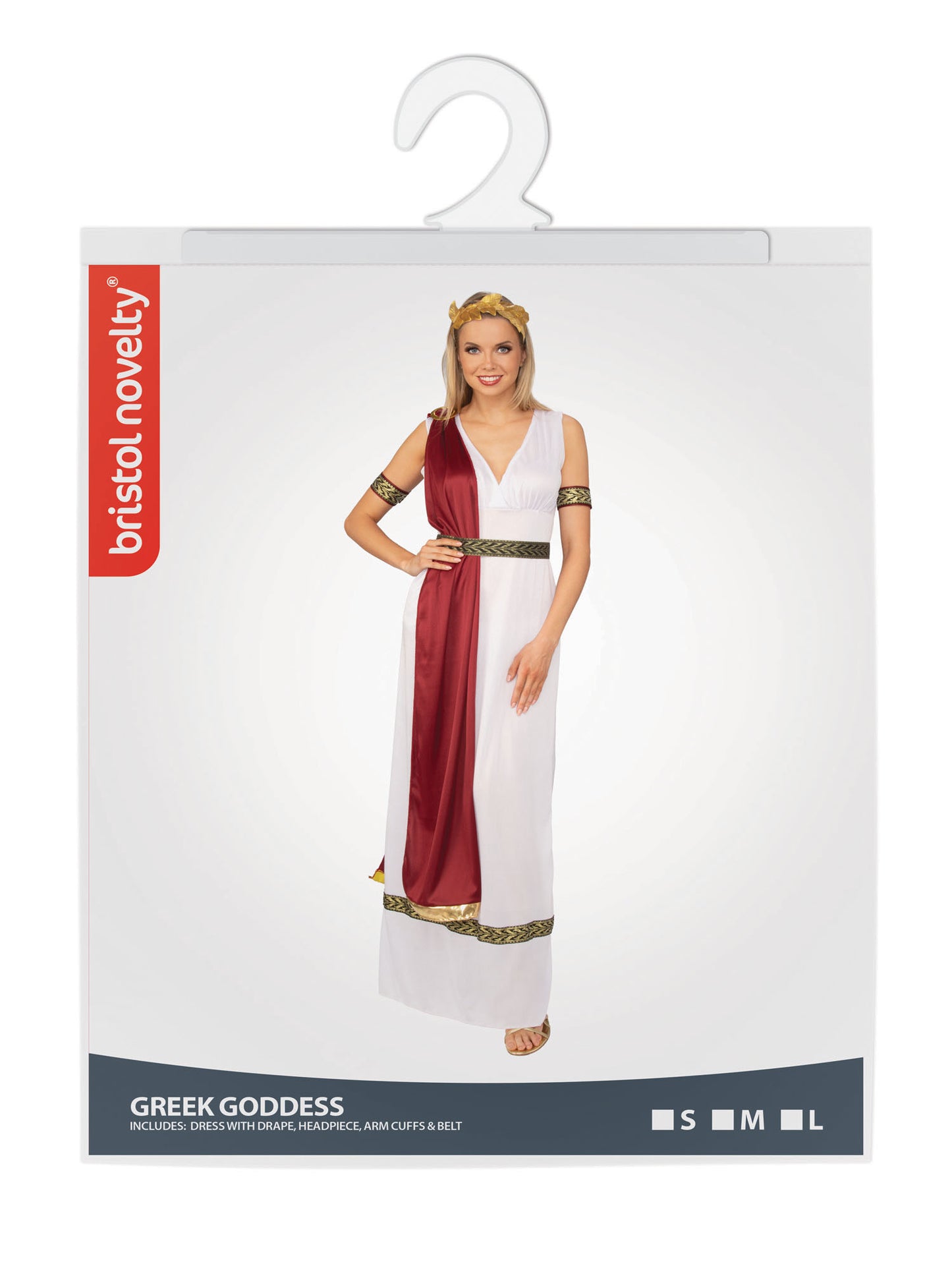 Rubies Greek-Goddess-Kostüm für Damen mit Toga und Accessoires – Detailansicht