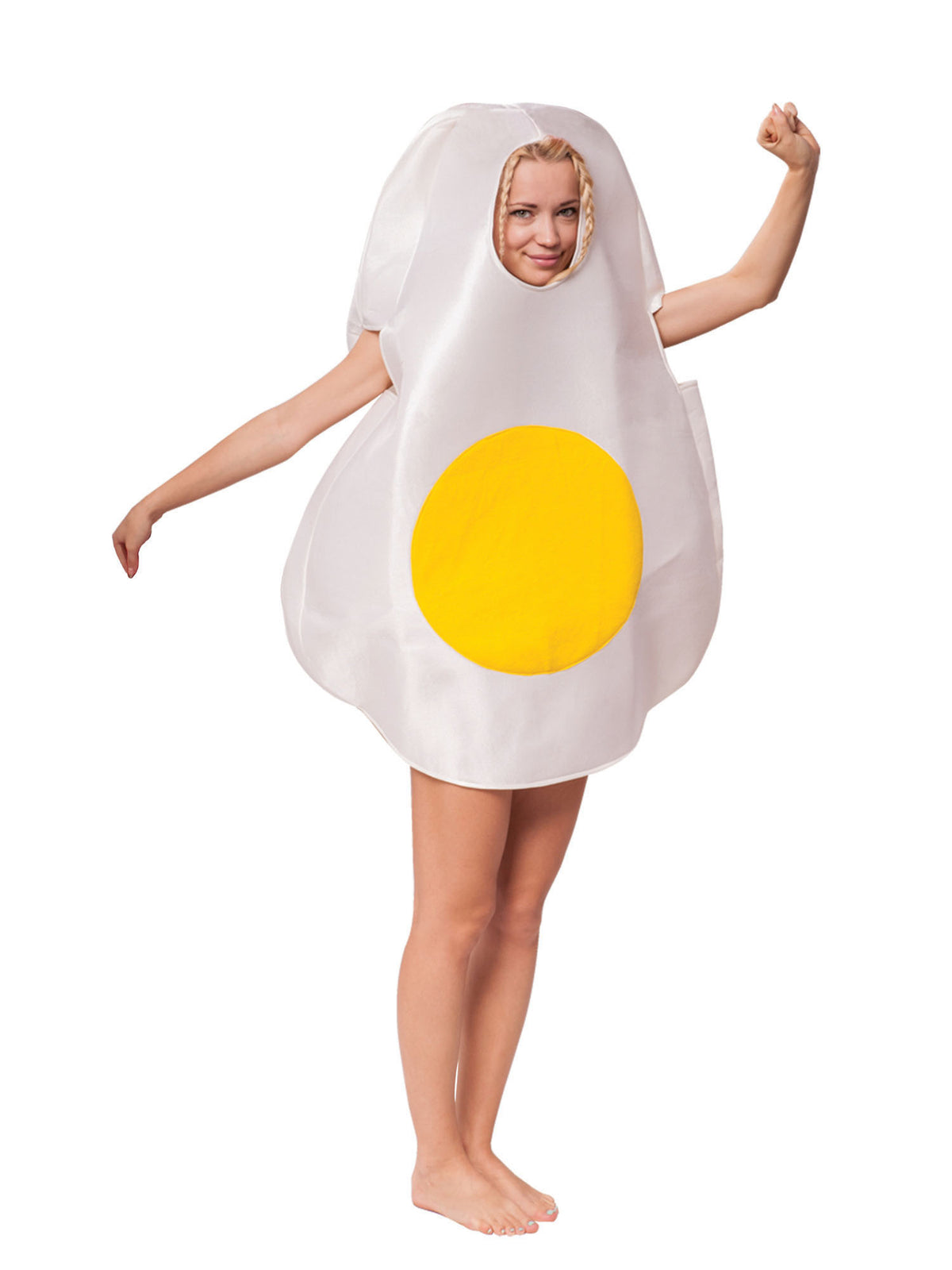 Rubies Fried Egg Costume Spiegelei-Kostüm für Erwachsene