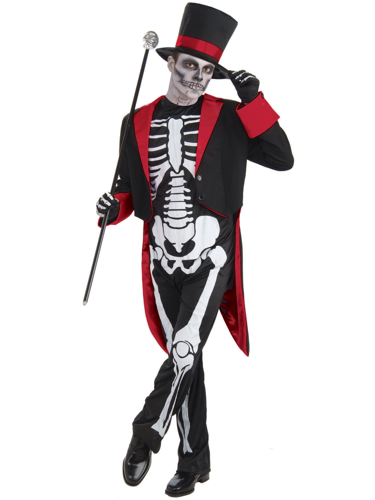 Rubies Mr Bone Jangles Kostüm für Herren mit Overall, Jacke und Hut
