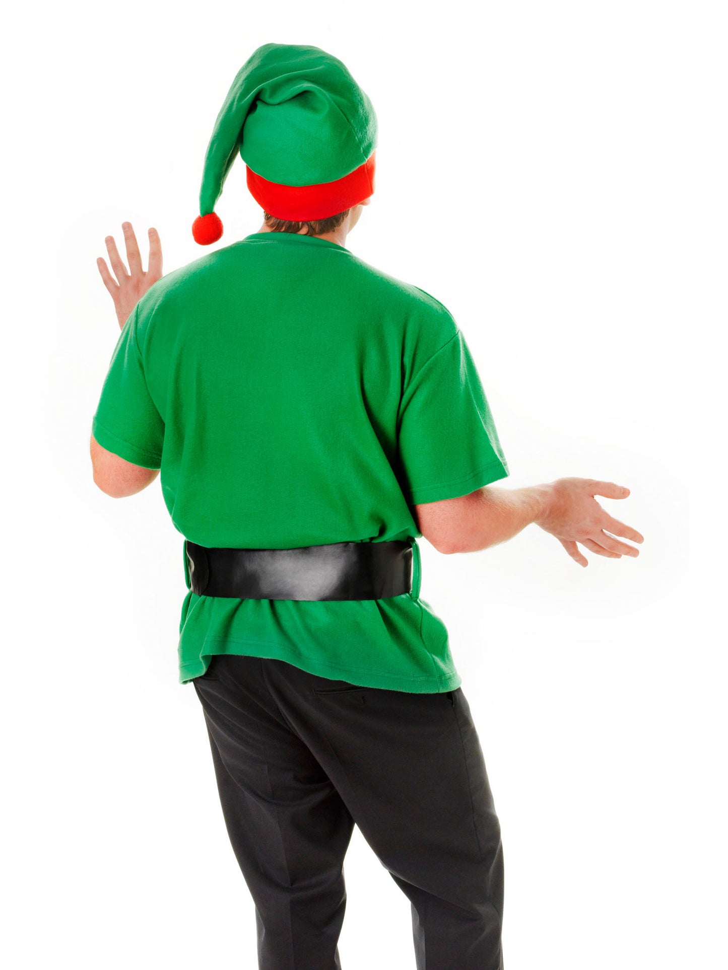 Rubies Jolly Elf Kostüm für Erwachsene mit Top, Hut und Gürtel – Seitenansicht