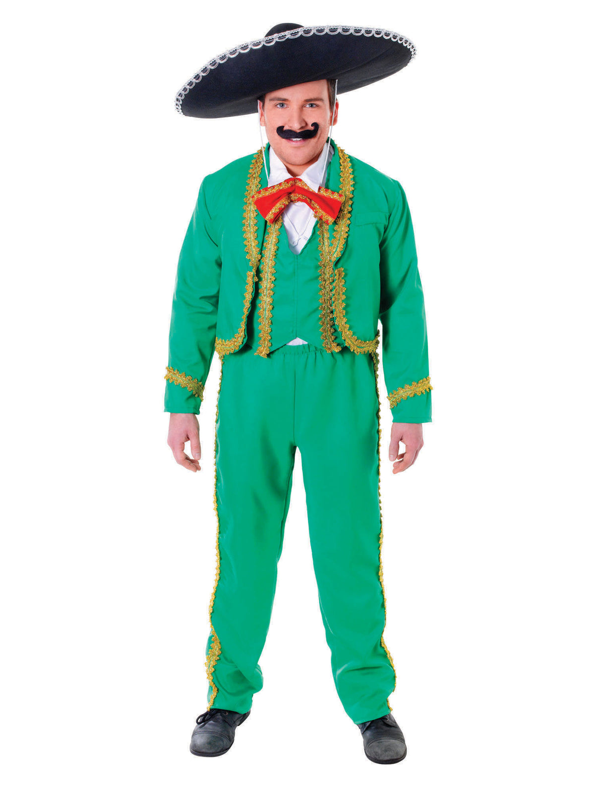 Rubies Mexican Man Kostüm für Herren mit Hemd-Front, Weste, Fliege, Jacke und Hose