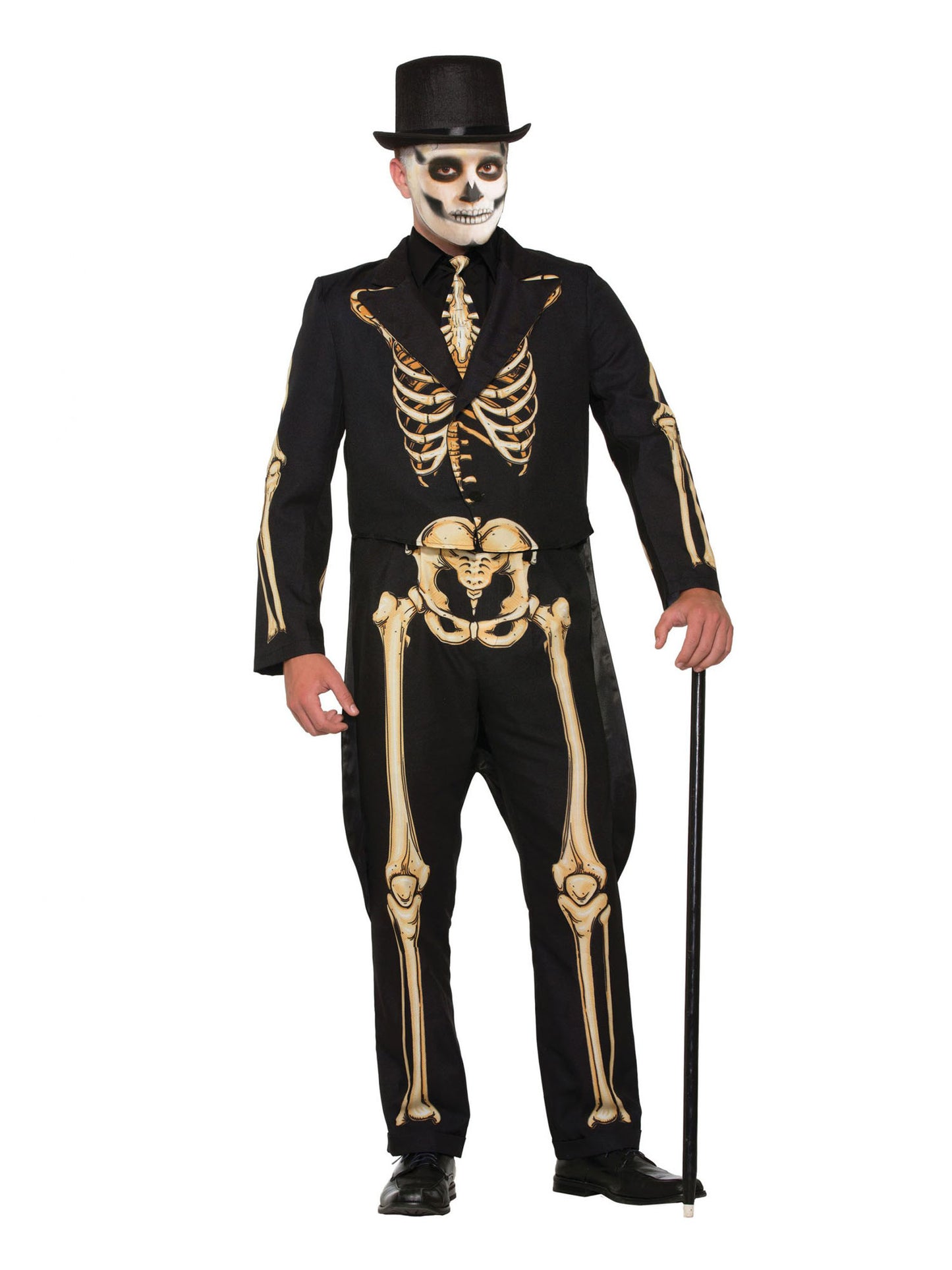 Rubies Skeleton Formal Kostüm für Herren mit Jacke, Hose und Krawatte