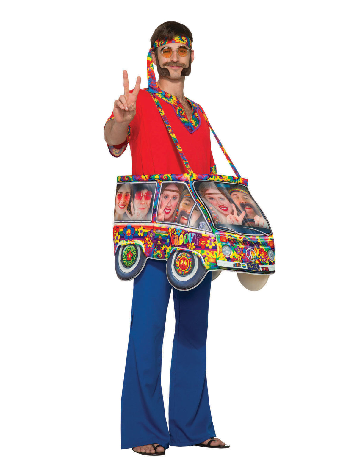 Rubies Hippie Van Step-In-Kostüm für Erwachsene, Unisex – Produktansicht