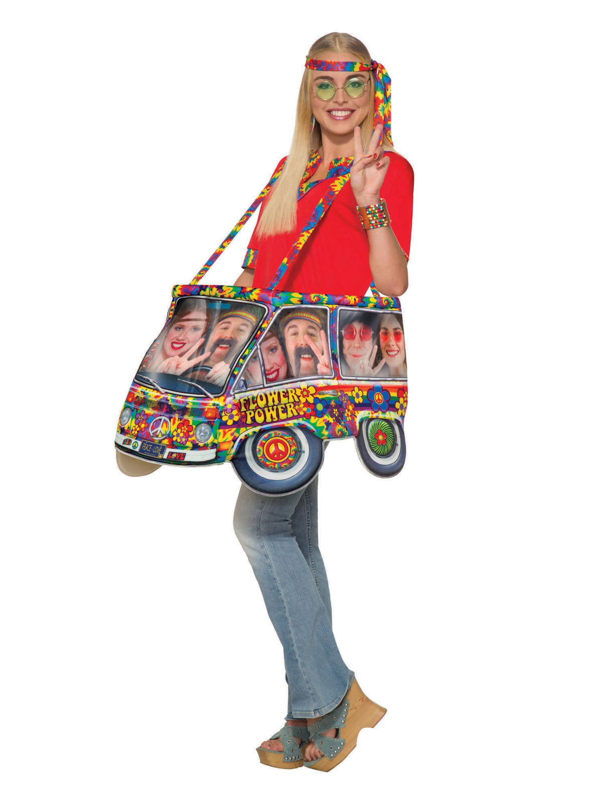 Rubies Hippie Van Step-In-Kostüm für Erwachsene, Unisex – Detailansicht