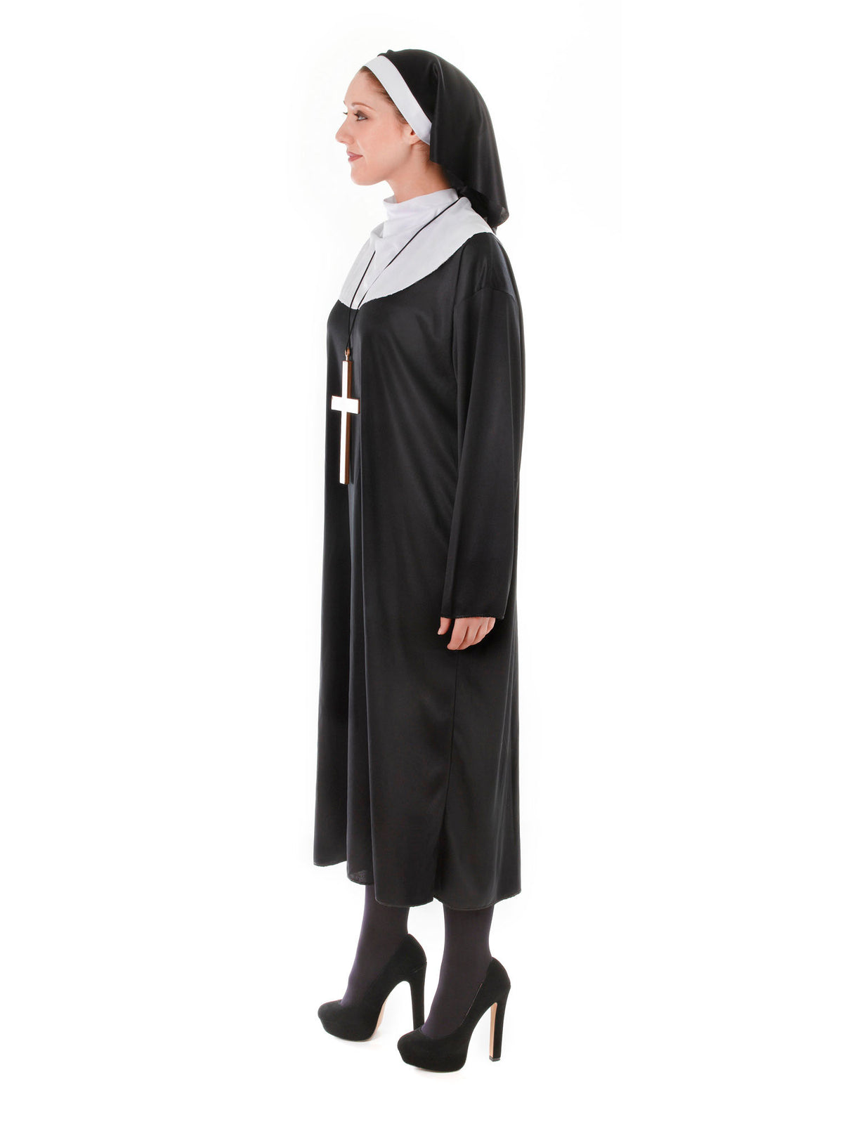 Rubies Nun Kostüm für Erwachsene für Damen mit Gown und HeadKleid – Detailansicht