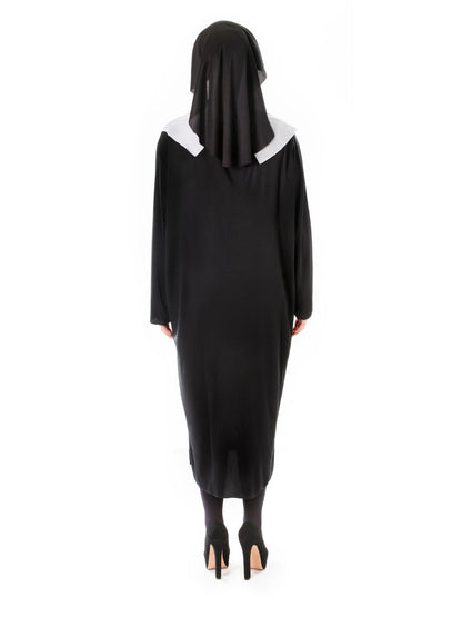 Rubies Nun Kostüm für Erwachsene für Damen mit Gown und HeadKleid – Seitenansicht