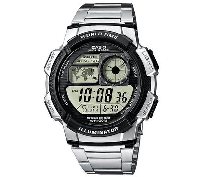 CASIO SPORT Mod. DIVER - WORLD TIME ILLUMINATOR - 5 ALARMS, 10 YEARS BATTERY - BLACK