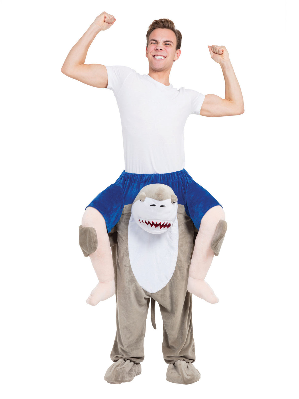 Rubies Shark Piggy Back Kostüm für Erwachsene mit Hai-Motiv – Produktansicht