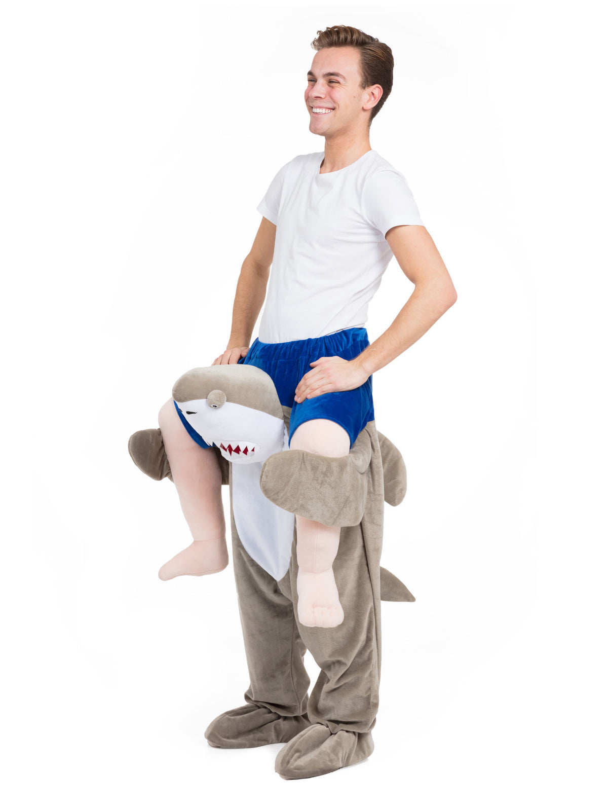 Rubies Shark Piggy Back Kostüm für Erwachsene mit Hai-Motiv – Detailansicht