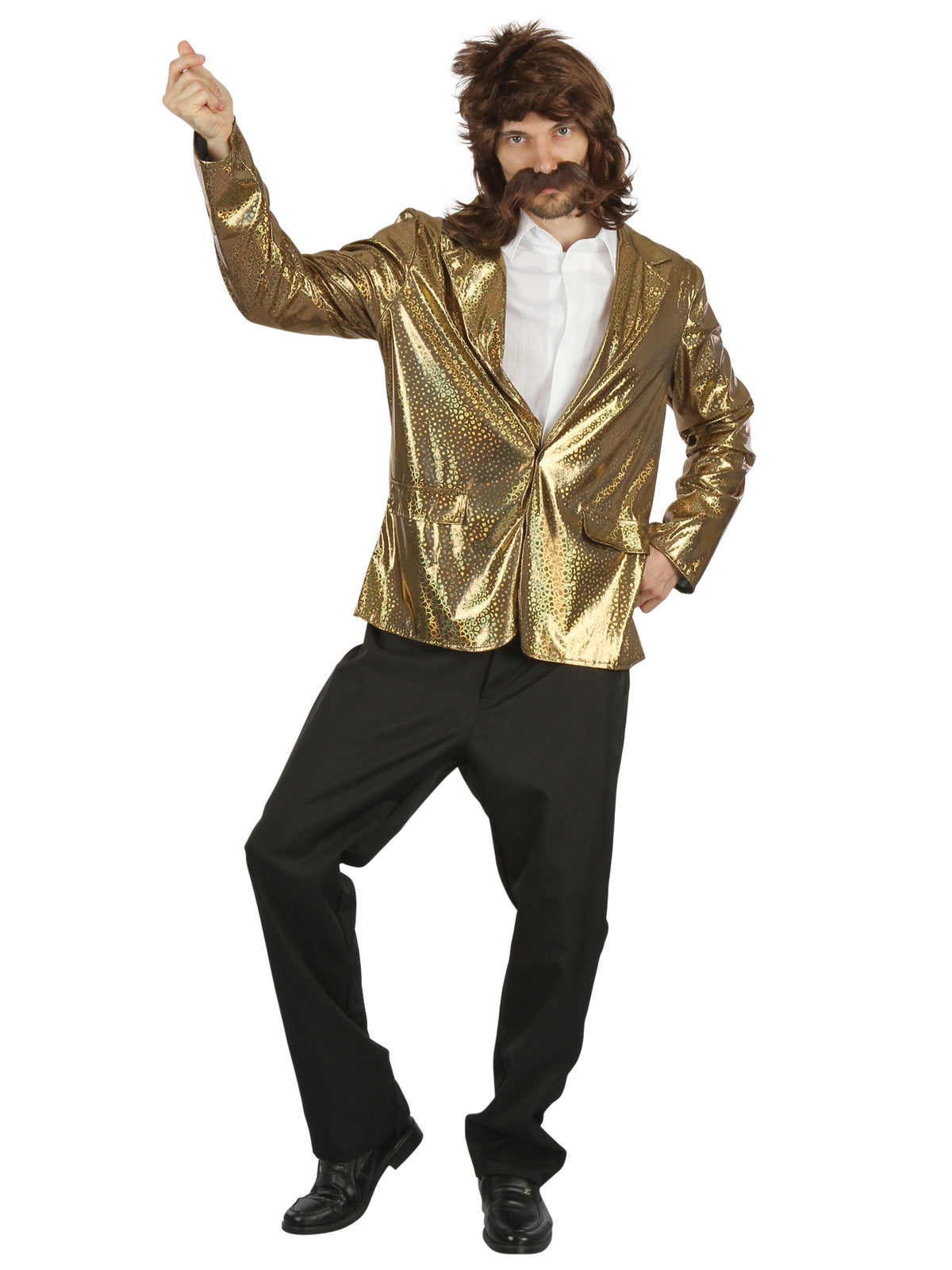 Rubies goldene Disco-Jacke für Herren als Kostüm für Erwachsene