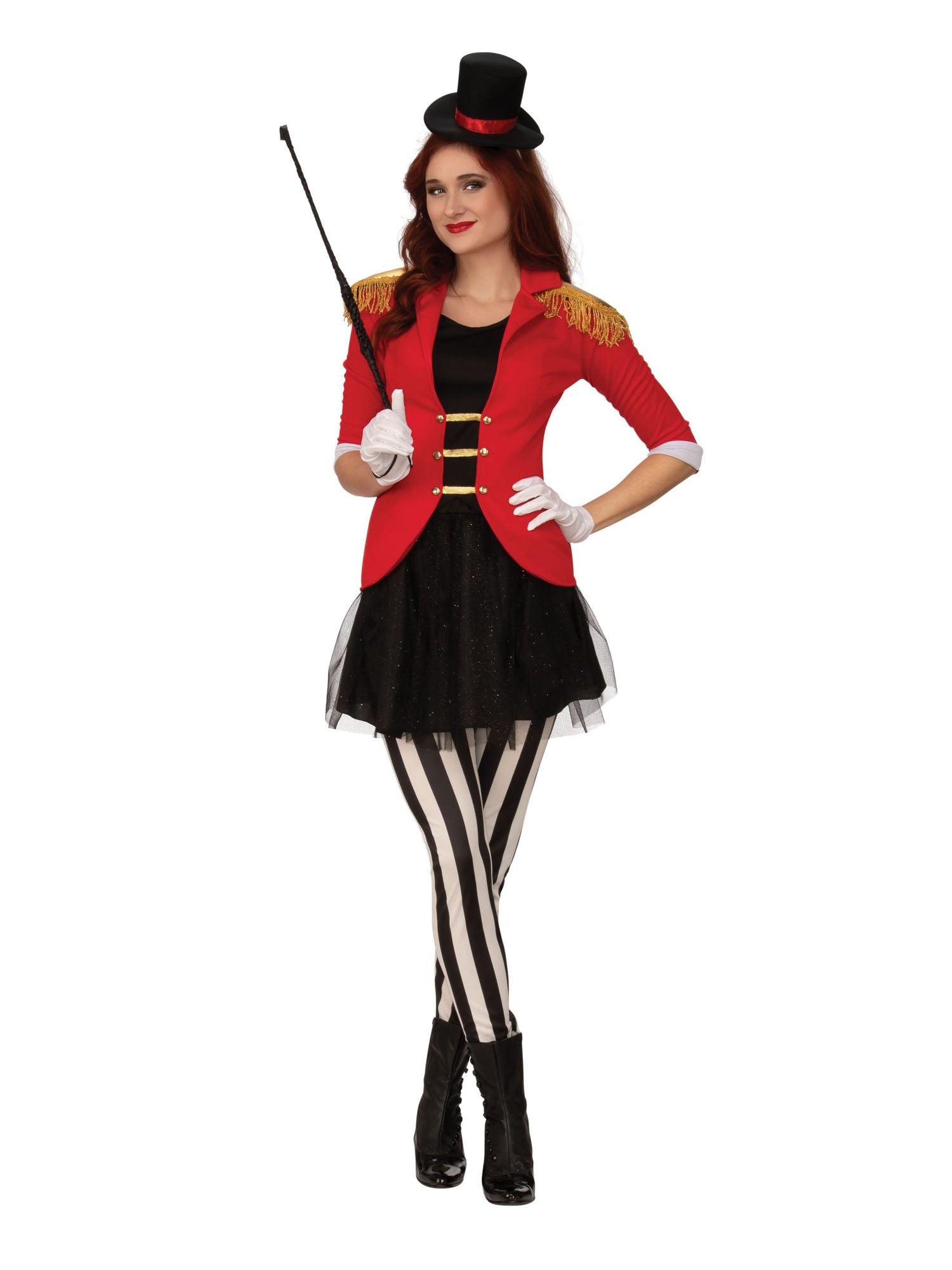 Rubies Ringmaster-Kostüm für Damen mit Jacke, Rock, Leggings und Hut
