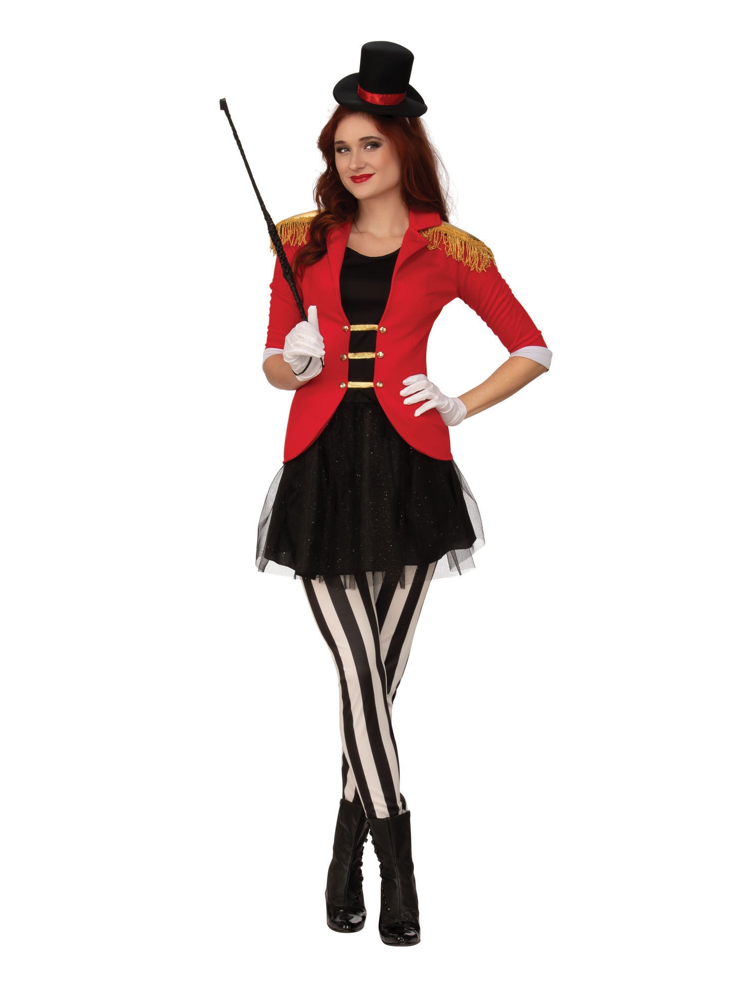 Rubies Ringmaster Kostüm für Damen mit Jacke Rock Leggings und Hut