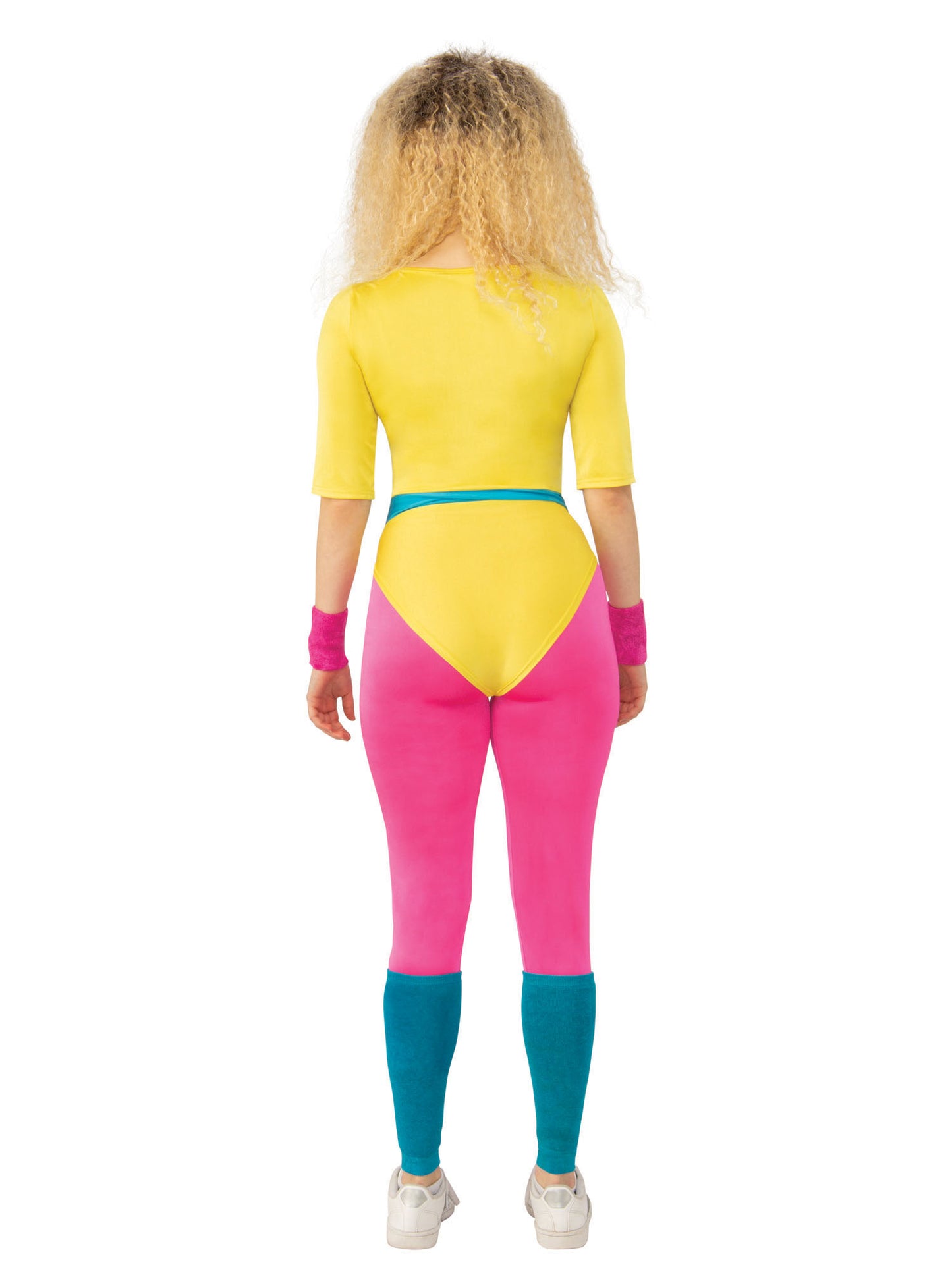 Rubies Aerobics Girl Kostüm für Damen mit Leotard, Leggings und Leg Warmers – Detailansicht