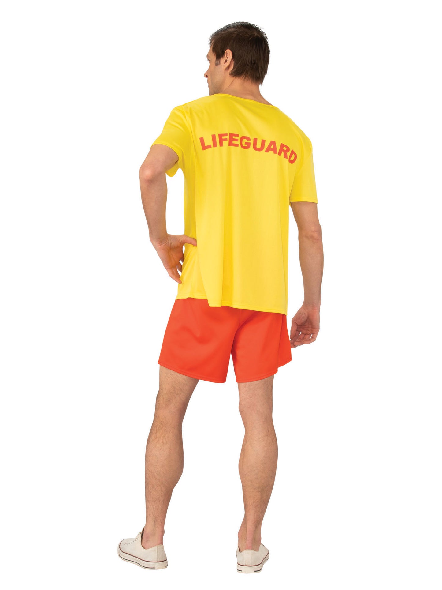 Rubies Lifeguard-Kostüm für Erwachsene mit Shirt und Shorts – Detailansicht