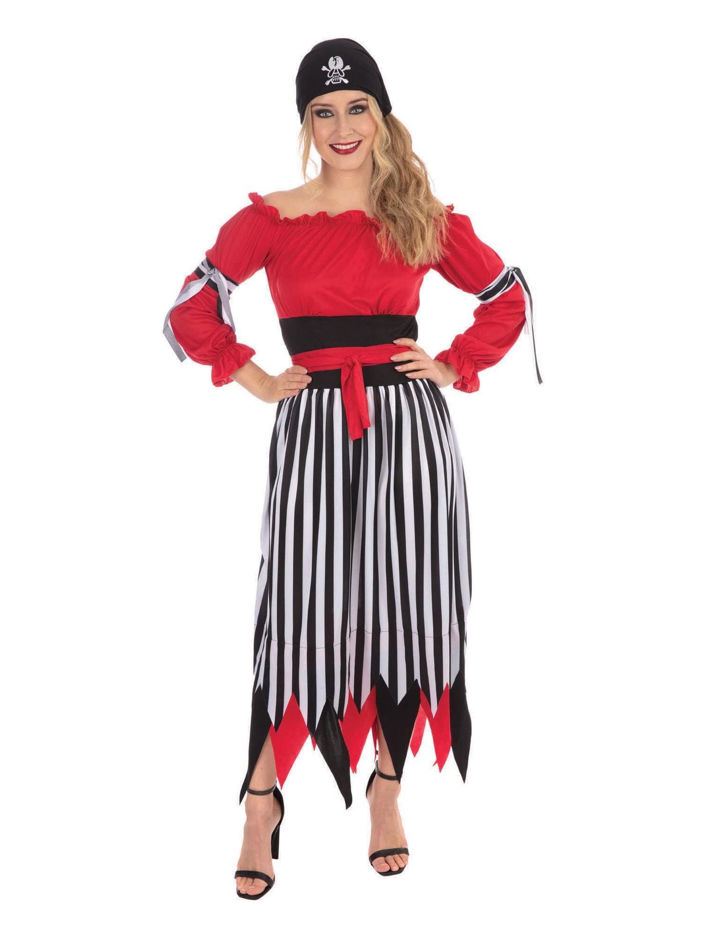 Rubies Crimson Pirate Kostüm für Herren mit Kleid, Gürtel und Hut – Produktansicht