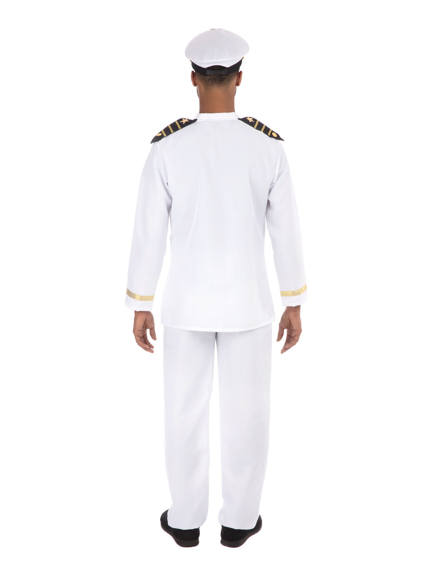 Rubies Navy Officer Kostüm für Herren mit Top Hose und Hut – Detailansicht