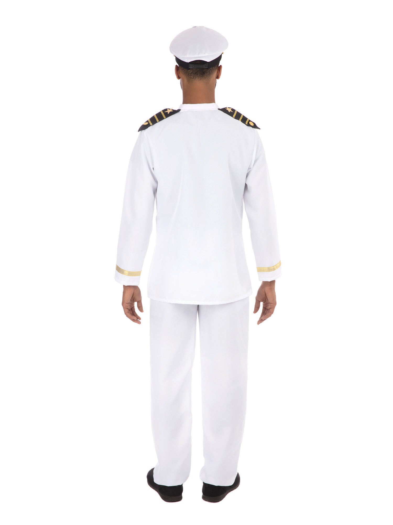 Rubies Navy Officer Kostüm für Herren mit Top Hose und Hut – Detailansicht