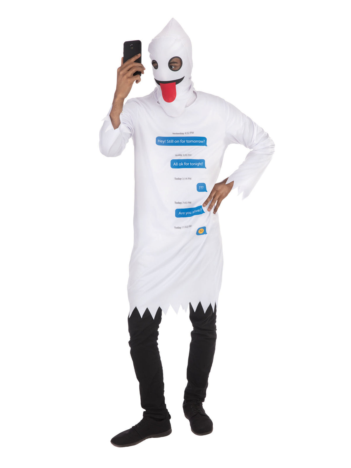 Rubies Ghosted Kostüm für Erwachsene mit Robe und Fullhood-Face-Maske