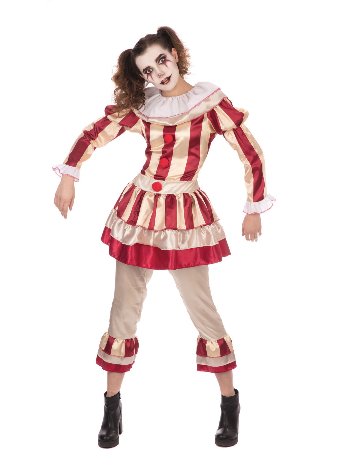 Rubies Carnevil Clown-Kostüm für Damen mit Top und Hose