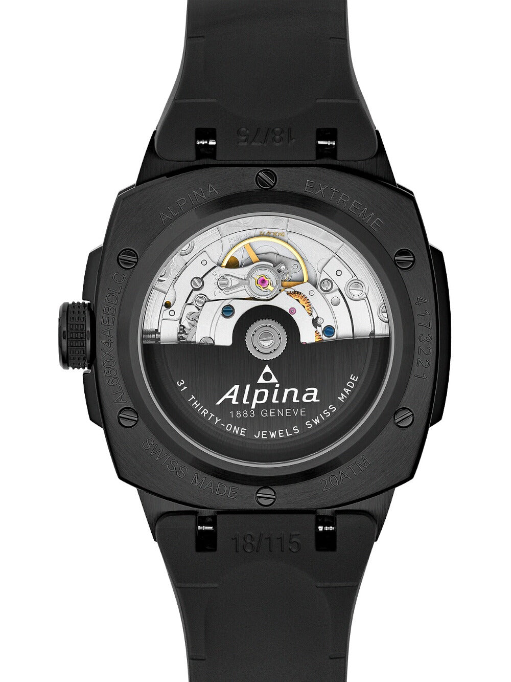 ALPINA Herrenuhr AL-650LGLBL4AEBDLC – Seitenansicht