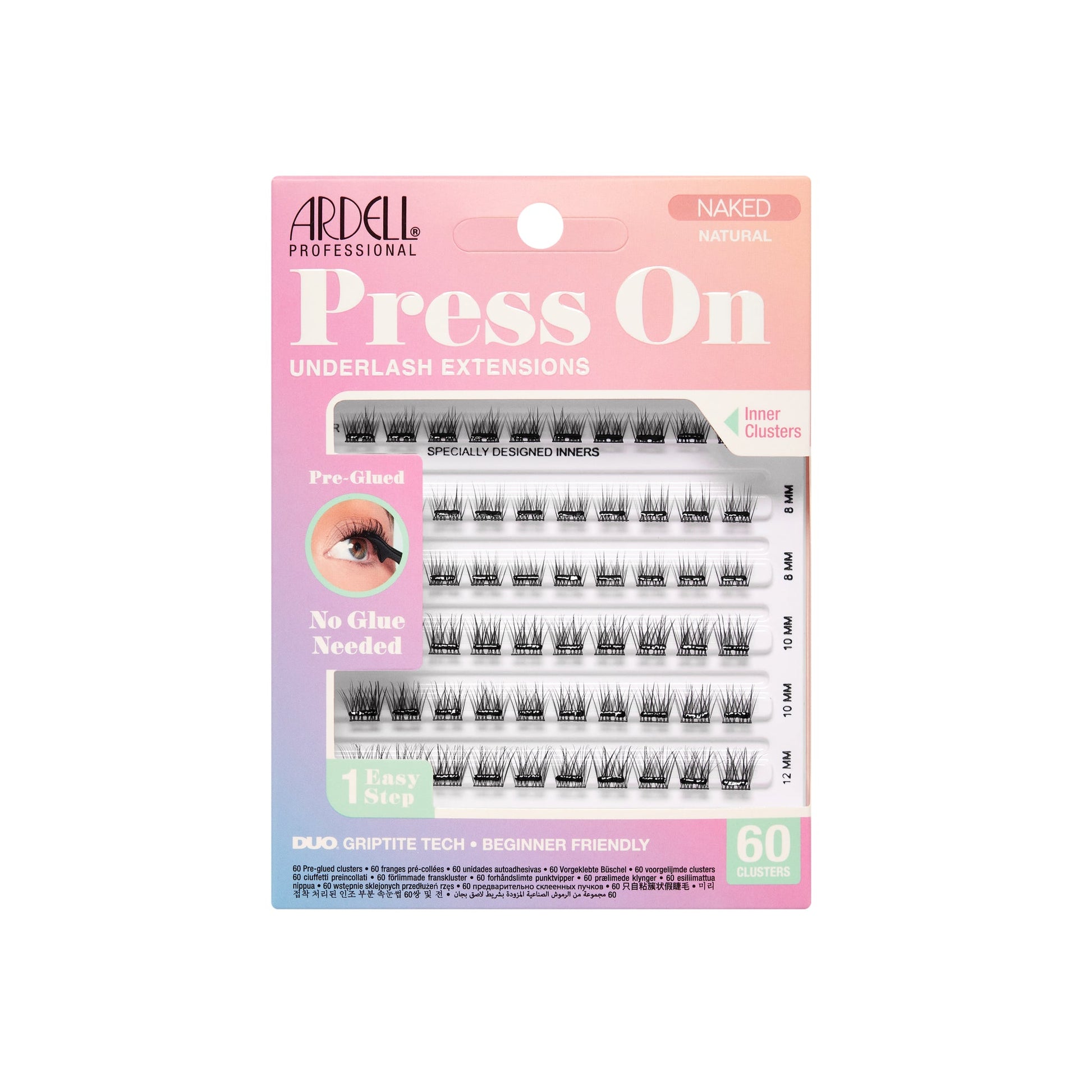 ARDELL Ardell Press On Pre-Glued Underlash Extensions Naked Natural 60 U Kosmetik