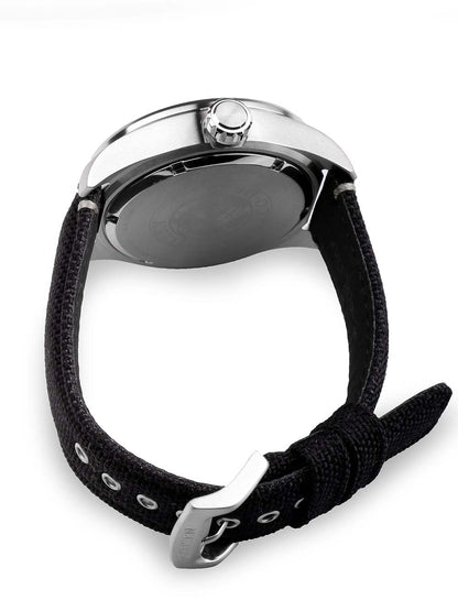 CITIZEN AW5000-24E Armbanduhr mit braunem Armband – Seitenansicht