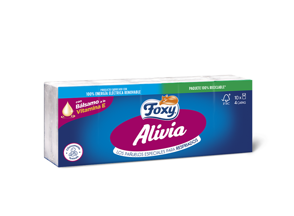 Foxy Alivia Nasalpflegetücher, Packung mit 10 x 9 Tüchern