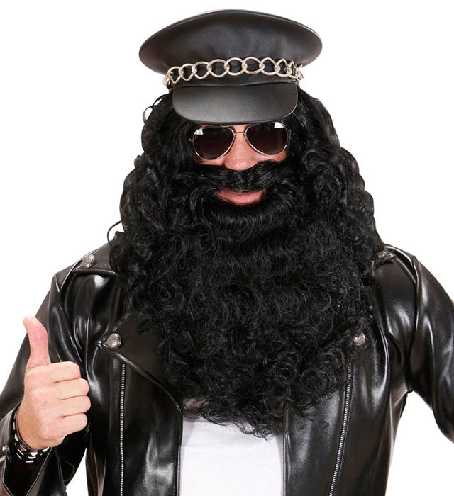 Schwarzer Piratenbart als Kostümzubehör für Fasnacht und Karneval