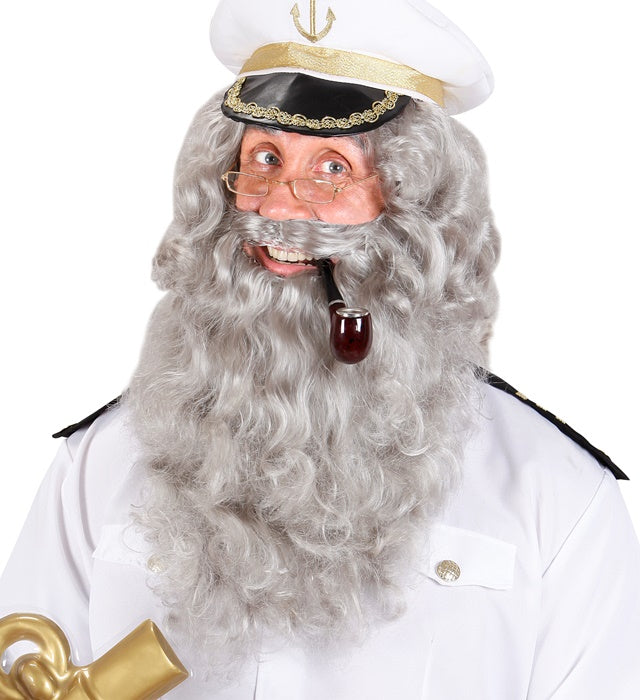 Grauer Bart als Kostümzubehör für Fasnacht und Karneval