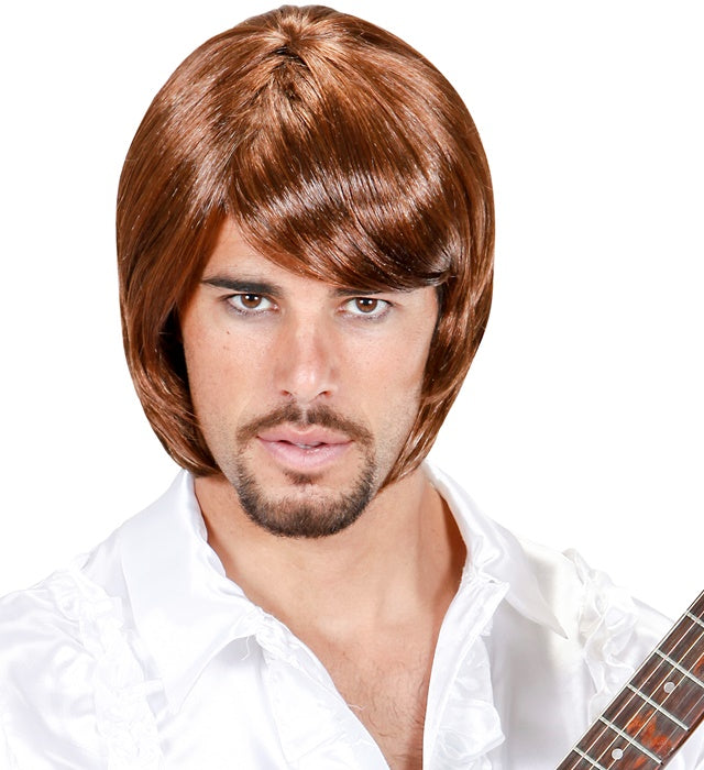 70er Jahre Pop Star Bjorn Perücke blond mit markantem Mittelscheitel