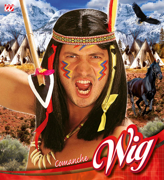 Comanche-Perücke in Original-Optik für Fasnacht und Karneval