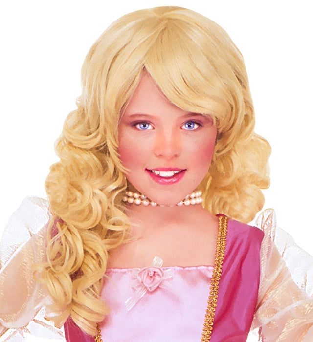 Blonde Prinzessinnen-Perücke in Box für Fasnacht und Karneval