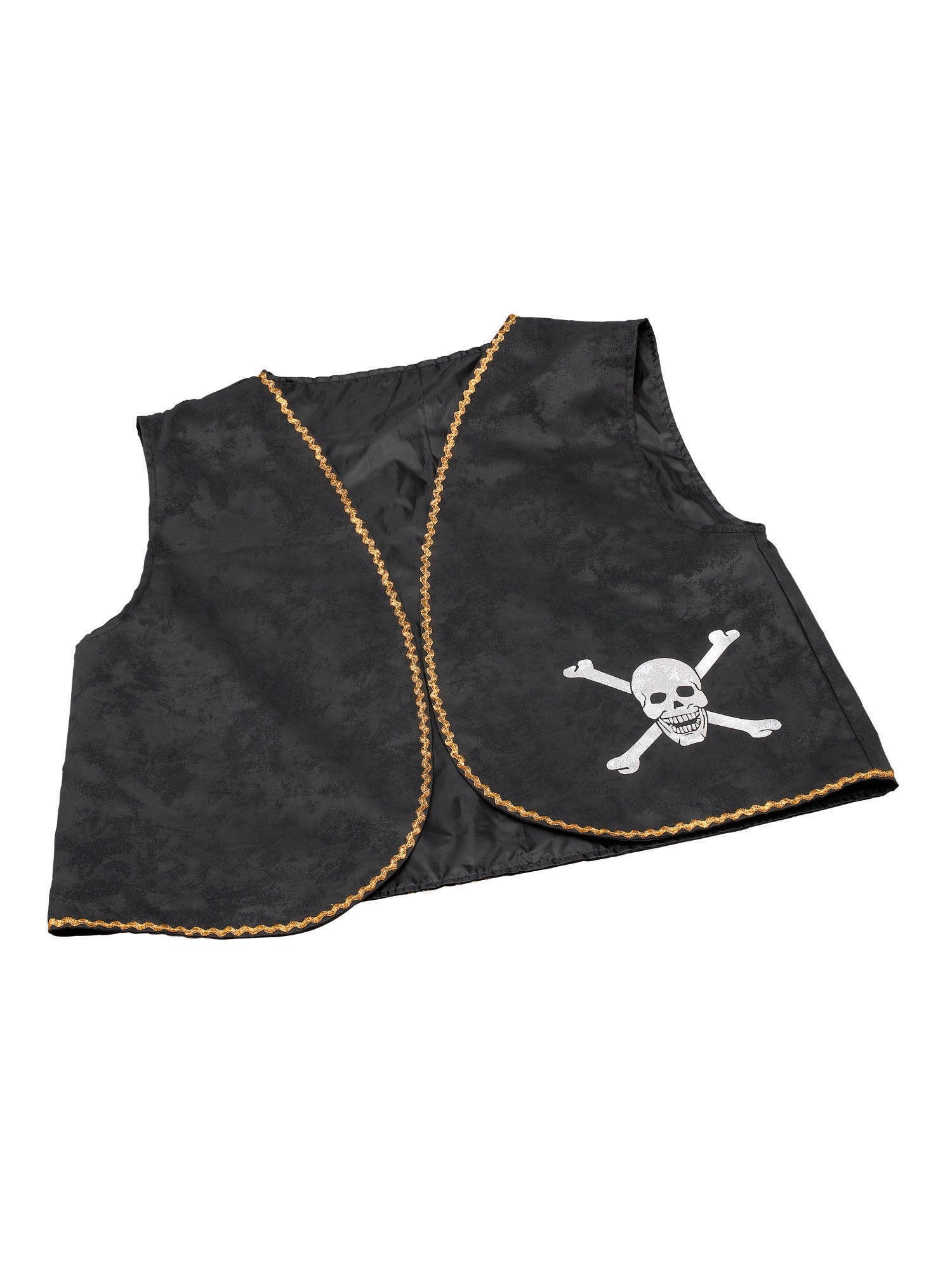 Rubies Pirate Waistcoat Black Distress schwarze Piratenweste